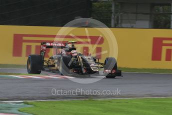 World © Octane Photographic Ltd. Lotus F1 Team E23 Hybrid – Pastor Maldonado. Friday 25th September 2015, F1 Japanese Grand Prix, Practice 1, Suzuka. Digital Ref: