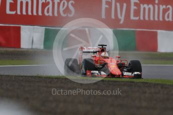 World © Octane Photographic Ltd. Scuderia Ferrari SF15-T– Sebastian Vettel. Friday 25th September 2015, F1 Japanese Grand Prix, Practice 1, Suzuka. Digital Ref: