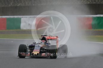 World © Octane Photographic Ltd. Scuderia Toro Rosso STR10 – Max Verstappen. Friday 25th September 2015, F1 Japanese Grand Prix, Setup, Suzuka. Digital Ref: