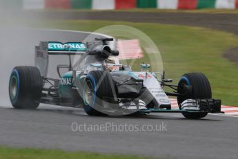 World © Octane Photographic Ltd. Mercedes AMG Petronas F1 W06 Hybrid – Lewis Hamilton. Friday 25th September 2015, F1 Japanese Grand Prix, Practice 1, Suzuka. Digital Ref: