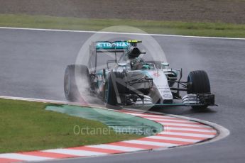 World © Octane Photographic Ltd. Mercedes AMG Petronas F1 W06 Hybrid – Nico Rosberg. Friday 25th September 2015, F1 Japanese Grand Prix, Practice 1, Suzuka. Digital Ref: