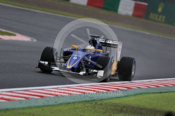World © Octane Photographic Ltd. Sauber F1 Team C34-Ferrari – Marcus Ericsson. Friday 25th September 2015, F1 Japanese Grand Prix, Practice 1, Suzuka. Digital Ref: