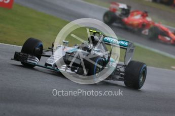World © Octane Photographic Ltd. Mercedes AMG Petronas F1 W06 Hybrid – Nico Rosberg and Scuderia Ferrari SF15-T– Sebastian Vettel. Friday 25th September 2015, F1 Japanese Grand Prix, Practice 1, Suzuka. Digital Ref: