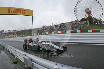 World © Octane Photographic Ltd. Sahara Force India VJM08B – Nico Hulkenberg. Friday 25th September 2015, F1 Japanese Grand Prix, Practice 2, Suzuka. Digital Ref: