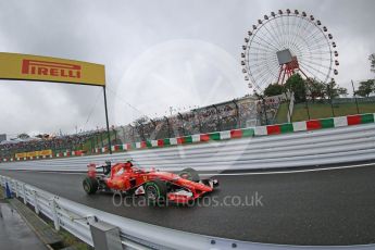 World © Octane Photographic Ltd. Scuderia Ferrari SF15-T– Kimi Raikkonen. Friday 25th September 2015, F1 Japanese Grand Prix, Practice 2, Suzuka. Digital Ref: