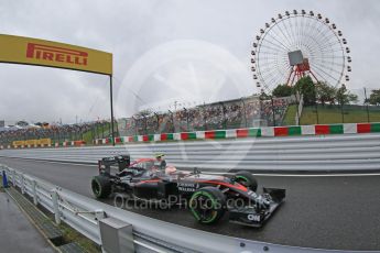 World © Octane Photographic Ltd. McLaren Honda MP4/30 - Jenson Button. Friday 25th September 2015, F1 Japanese Grand Prix, Practice 2, Suzuka. Digital Ref: