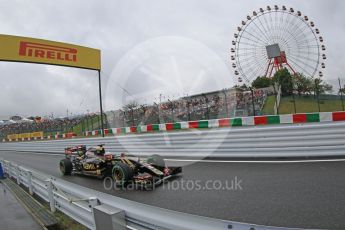 World © Octane Photographic Ltd. Lotus F1 Team E23 Hybrid – Romain Grosjean. Friday 25th September 2015, F1 Japanese Grand Prix, Practice 2, Suzuka. Digital Ref: