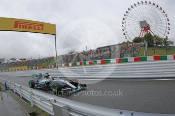 World © Octane Photographic Ltd. Mercedes AMG Petronas F1 W06 Hybrid – Lewis Hamilton. Friday 25th September 2015, F1 Japanese Grand Prix, Practice 2, Suzuka. Digital Ref: