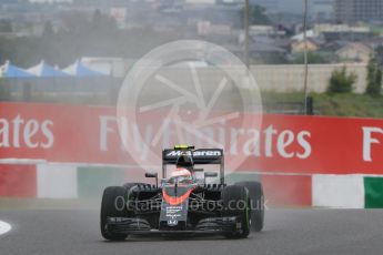 World © Octane Photographic Ltd. McLaren Honda MP4/30 - Jenson Button. Friday 25th September 2015, F1 Japanese Grand Prix, Practice 2, Suzuka. Digital Ref: