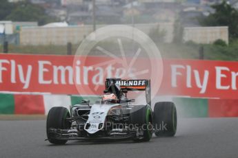 World © Octane Photographic Ltd. Sahara Force India VJM08B – Nico Hulkenberg. Friday 25th September 2015, F1 Japanese Grand Prix, Practice 2, Suzuka. Digital Ref: