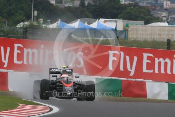 World © Octane Photographic Ltd. McLaren Honda MP4/30 - Jenson Button. Friday 25th September 2015, F1 Japanese Grand Prix, Practice 2, Suzuka. Digital Ref: