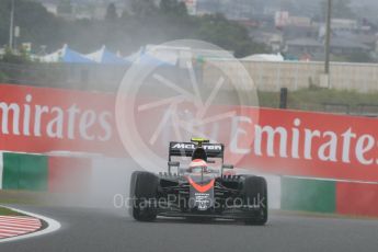 World © Octane Photographic Ltd. McLaren Honda MP4/30 - Jenson Button. Friday 25th September 2015, F1 Japanese Grand Prix, Practice 2, Suzuka. Digital Ref: