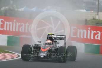 World © Octane Photographic Ltd. McLaren Honda MP4/30 - Jenson Button. Friday 25th September 2015, F1 Japanese Grand Prix, Practice 2, Suzuka. Digital Ref:
