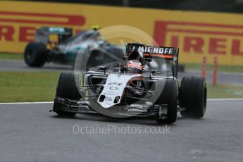 World © Octane Photographic Ltd. Sahara Force India VJM08B – Nico Hulkenberg and Mercedes AMG Petronas F1 W06 Hybrid – Nico Rosberg. Friday 25th September 2015, F1 Japanese Grand Prix, Practice 2, Suzuka. Digital Ref: