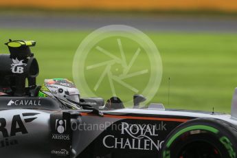 World © Octane Photographic Ltd. Sahara Force India VJM08B – Sergio Perez. Friday 25th September 2015, F1 Japanese Grand Prix, Practice 2, Suzuka. Digital Ref: