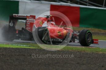 World © Octane Photographic Ltd. Scuderia Ferrari SF15-T– Kimi Raikkonen. Friday 25th September 2015, F1 Japanese Grand Prix, Practice 2, Suzuka. Digital Ref: