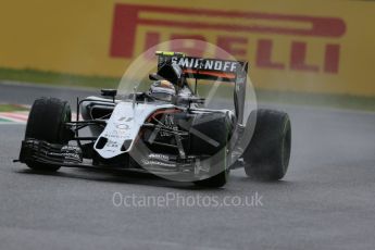 World © Octane Photographic Ltd. Sahara Force India VJM08B – Sergio Perez. Friday 25th September 2015, F1 Japanese Grand Prix, Practice 2, Suzuka. Digital Ref: