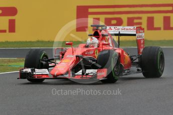 World © Octane Photographic Ltd. Scuderia Ferrari SF15-T– Sebastian Vettel. Friday 25th September 2015, F1 Japanese Grand Prix, Practice 2, Suzuka. Digital Ref: