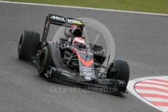 World © Octane Photographic Ltd. McLaren Honda MP4/30 - Jenson Button. Friday 25th September 2015, F1 Japanese Grand Prix, Practice 2, Suzuka. Digital Ref: