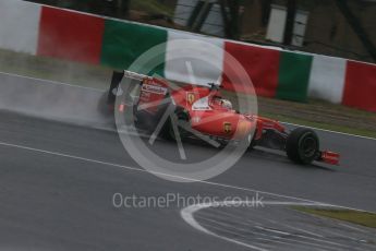 World © Octane Photographic Ltd. Scuderia Ferrari SF15-T– Sebastian Vettel. Friday 25th September 2015, F1 Japanese Grand Prix, Practice 2, Suzuka. Digital Ref:
