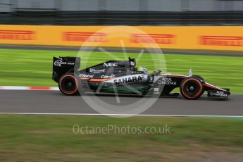 World © Octane Photographic Ltd. Sahara Force India VJM08B – Sergio Perez. Saturday 26th September 2015, F1 Japanese Grand Prix, Practice 3, Suzuka. Digital Ref: