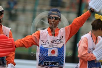 World © Octane Photographic Ltd. Marshals. Saturday 26th September 2015, F1 Japanese Grand Prix, Practice 3, Suzuka. Digital Ref: