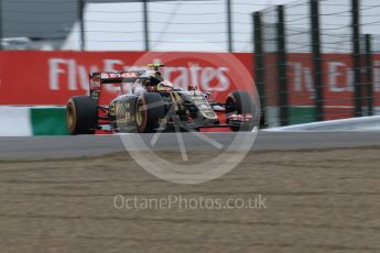 World © Octane Photographic Ltd. Lotus F1 Team E23 Hybrid – Pastor Maldonado. Saturday 26th September 2015, F1 Japanese Grand Prix, Practice 3, Suzuka. Digital Ref: