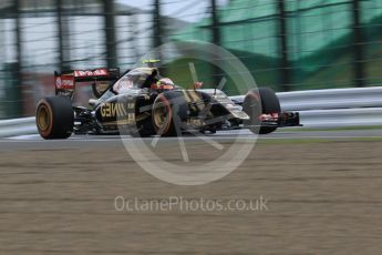 World © Octane Photographic Ltd. Lotus F1 Team E23 Hybrid – Pastor Maldonado. Saturday 26th September 2015, F1 Japanese Grand Prix, Practice 3, Suzuka. Digital Ref: