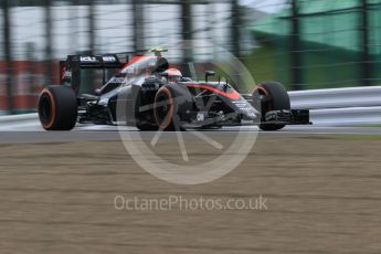 World © Octane Photographic Ltd. McLaren Honda MP4/30 - Jenson Button. Saturday 26th September 2015, F1 Japanese Grand Prix, Practice 3, Suzuka. Digital Ref: