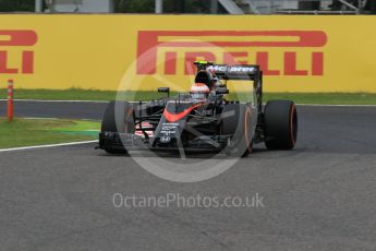 World © Octane Photographic Ltd. McLaren Honda MP4/30 - Jenson Button. Saturday 26th September 2015, F1 Japanese Grand Prix, Practice 3, Suzuka. Digital Ref: