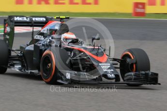 World © Octane Photographic Ltd. McLaren Honda MP4/30 - Jenson Button. Saturday 26th September 2015, F1 Japanese Grand Prix, Practice 3, Suzuka. Digital Ref: