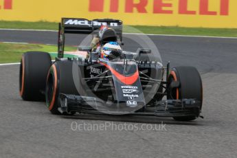 World © Octane Photographic Ltd. McLaren Honda MP4/30 – Fernando Alonso. Saturday 26th September 2015, F1 Japanese Grand Prix, Practice 3, Suzuka. Digital Ref: