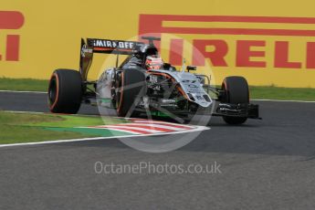 World © Octane Photographic Ltd. Sahara Force India VJM08B – Nico Hulkenberg. Saturday 26th September 2015, F1 Japanese Grand Prix, Practice 3, Suzuka. Digital Ref:
