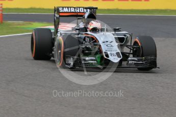 World © Octane Photographic Ltd. Sahara Force India VJM08B – Nico Hulkenberg. Saturday 26th September 2015, F1 Japanese Grand Prix, Practice 3, Suzuka. Digital Ref: