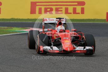 World © Octane Photographic Ltd. Scuderia Ferrari SF15-T– Sebastian Vettel. Saturday 26th September 2015, F1 Japanese Grand Prix, Practice 3, Suzuka. Digital Ref: