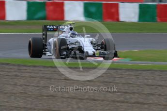 World © Octane Photographic Ltd. Williams Martini Racing FW37 – Valtteri Bottas. Saturday 26th September 2015, F1 Japanese Grand Prix, Practice 3, Suzuka. Digital Ref: