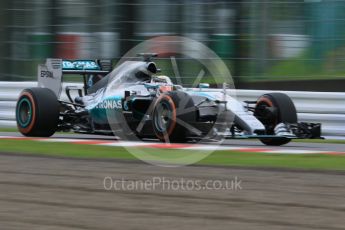 World © Octane Photographic Ltd. Mercedes AMG Petronas F1 W06 Hybrid – Lewis Hamilton. Saturday 26th September 2015, F1 Japanese Grand Prix, Practice 3, Suzuka. Digital Ref: