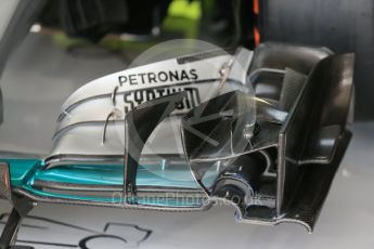 World © Octane Photographic Ltd. Mercedes AMG Petronas F1 W06 Hybrid – front wing. Saturday 26th September 2015, F1 Japanese Grand Prix, Practice 3, Suzuka. Digital Ref: