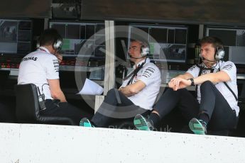 World © Octane Photographic Ltd. Mercedes AMG Petronas – Paddy Lowe. Saturday 26th September 2015, F1 Japanese Grand Prix, Practice 3, Suzuka. Digital Ref: