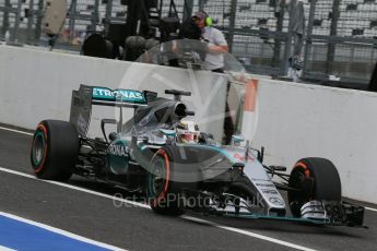 World © Octane Photographic Ltd. Mercedes AMG Petronas F1 W06 Hybrid – Lewis Hamilton. Saturday 26th September 2015, F1 Japanese Grand Prix, Practice 3, Suzuka. Digital Ref: