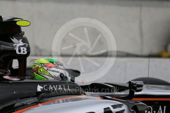World © Octane Photographic Ltd. Sahara Force India VJM08B – Sergio Perez. Saturday 26th September 2015, F1 Japanese Grand Prix, Practice 3, Suzuka. Digital Ref: