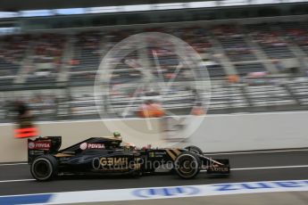 World © Octane Photographic Ltd. Lotus F1 Team E23 Hybrid – Pastor Maldonado. Saturday 26th September 2015, F1 Japanese Grand Prix, Practice 3, Suzuka. Digital Ref: