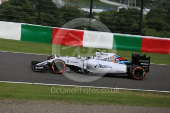 World © Octane Photographic Ltd. Williams Martini Racing FW37 – Valtteri Bottas. Saturday 26th September 2015, F1 Japanese Grand Prix, Qualifying, Suzuka. Digital Ref: