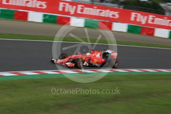 World © Octane Photographic Ltd. Scuderia Ferrari SF15-T– Sebastian Vettel. Saturday 26th September 2015, F1 Japanese Grand Prix, Qualifying, Suzuka. Digital Ref: