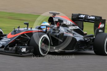 World © Octane Photographic Ltd. McLaren Honda MP4/30 – Fernando Alonso. Saturday 26th September 2015, F1 Japanese Grand Prix, Qualifying, Suzuka. Digital Ref: