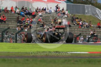 World © Octane Photographic Ltd. Lotus F1 Team E23 Hybrid – Romain Grosjean. Saturday 26th September 2015, F1 Japanese Grand Prix, Qualifying, Suzuka. Digital Ref: