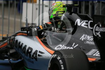 World © Octane Photographic Ltd. Sahara Force India VJM08B – Sergio Perez. Saturday 26th September 2015, F1 Japanese Grand Prix, Qualifying, Suzuka. Digital Ref: