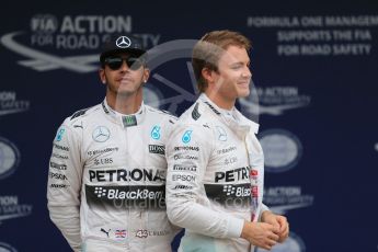World © Octane Photographic Ltd. Mercedes AMG Petronas – Nico Rosberg (Pole) and Lewis Hamilton (2nd). Saturday 26th September 2015, F1 Japanese Grand Prix, Qualifying, Suzuka. Digital Ref: