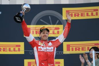 World © Octane Photographic Ltd. Scuderia Ferrari SF15-T– Sebastian Vettel (3rd). Sunday 27th September 2015, F1 Japanese Grand Prix, Podium, Suzuka. Digital Ref: