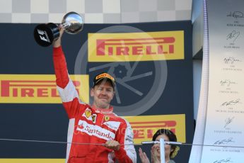 World © Octane Photographic Ltd. Scuderia Ferrari SF15-T– Sebastian Vettel (3rd). Sunday 27th September 2015, F1 Japanese Grand Prix, Podium, Suzuka. Digital Ref: